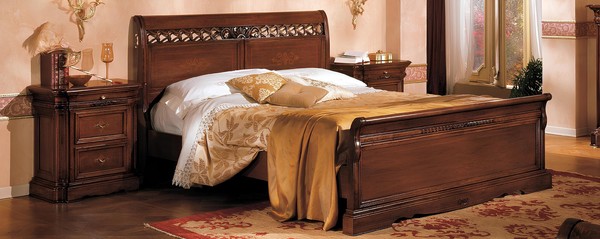 Doppelbett Massivholz Schlafzimmer MöBel Design Bett MöBel Vaccari Cav Giovanni-image