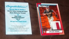 Dylan Crews 2025 Topps Chrome Update Aqua Autograph Card + 1990 Relic RED 04/25