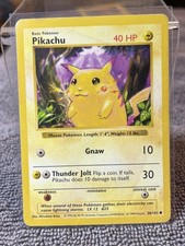 Pokémon Base Set Shadowless Pikachu 58/102 Card RED CHEEKS RARE WTOC 1999