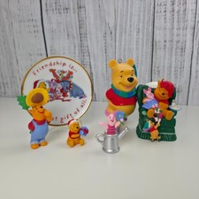 Winnie The Pooh Christmas Ornament LOT Decor Piglet Ice Skating Halmark Keepsake