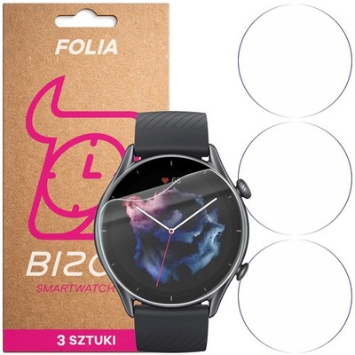 3x Schutzfolie für Amazfit GTR 3 Bizon Folie Bildschirmschutz Film
