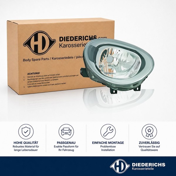 Hauptscheinwerfer Rechts Diederichs 3425880 Passend FÜR Fiat Frontscheinwerfer-image