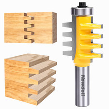 Reversible Finger Glue Joint Router Bit 1/2 Inch Shank, Bearing Finger Joint Ro