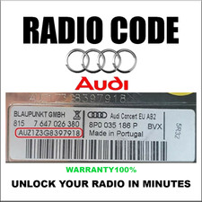 Audi Navigation Radio Code Unlock   RNS-E / S...