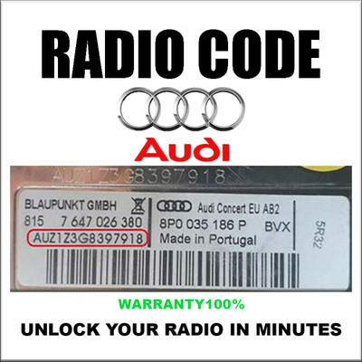 Audi Navigation Radio Code Unlock   RNS-E / Symphony SAFE