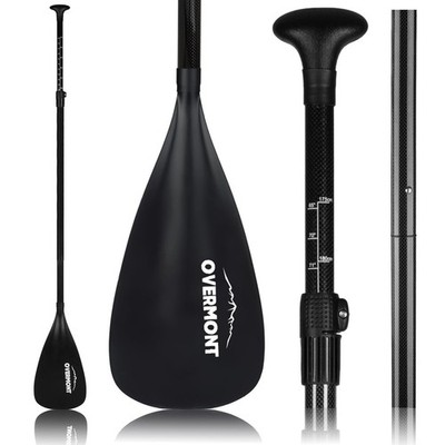 Adjustable 3-Piece Carbon Fiber SUP Paddle 69''-85'' - Lightweight, Anti-Twist Loc