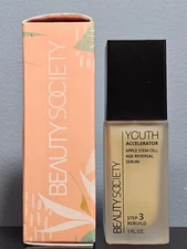 Beauty Society Youth Accelerator Age Reversal Serum Step 3 Rebuild 1 oz New!