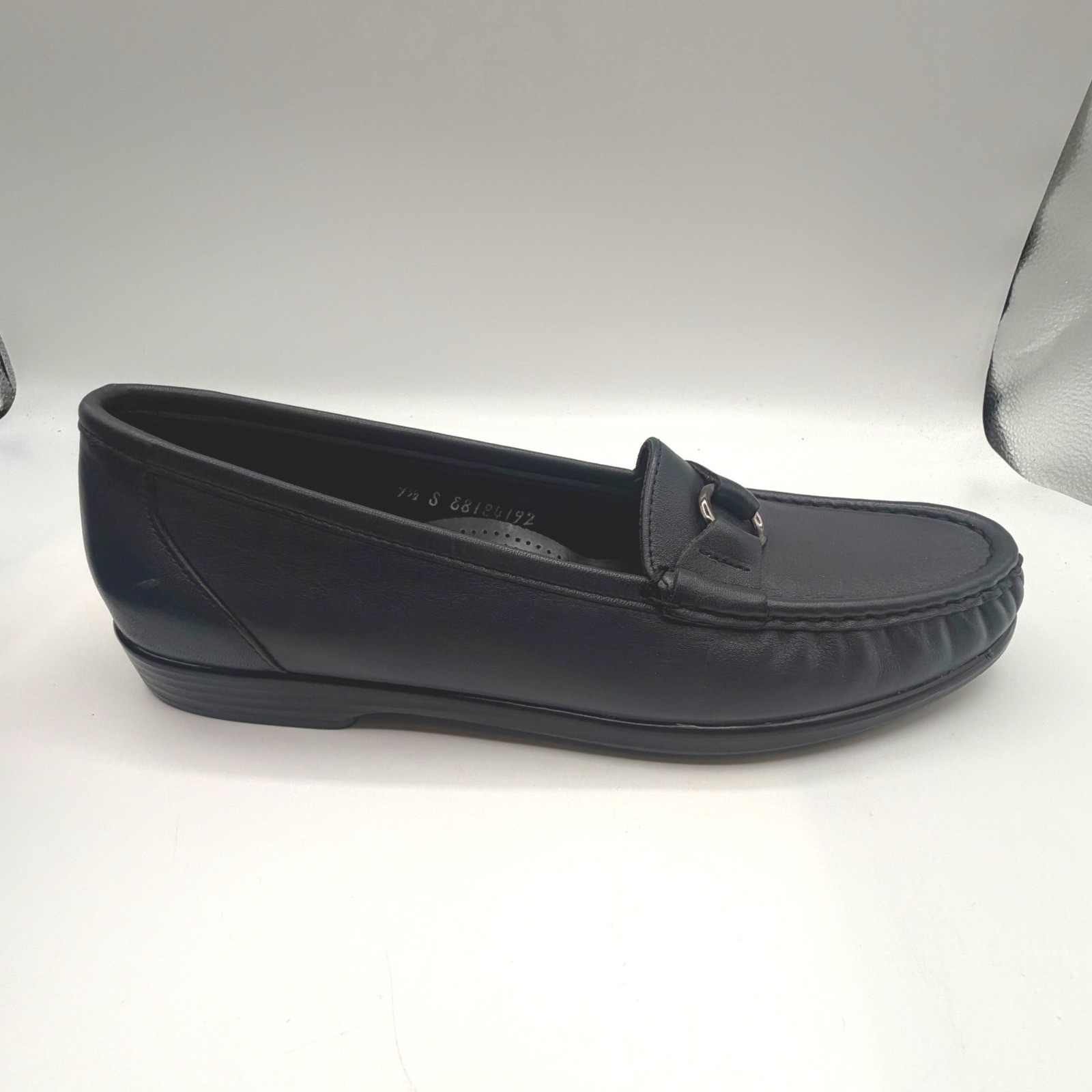 SAS Jewel Loafer,Women's 9.5 Slim (AAA),Navy Blue Leather Tripad Comfort Flat