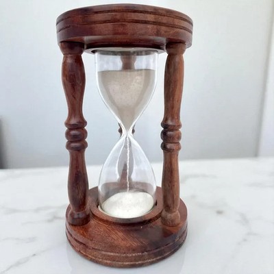 Rosewood 60 Minutes Hourglass - Antique Hourglass Sand Timer , Customized Timer