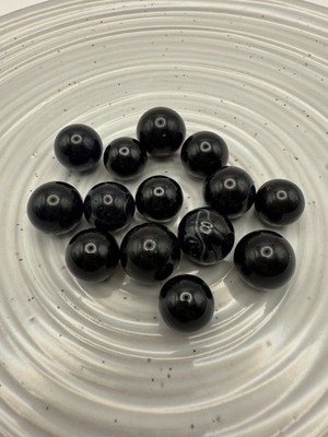 Vintage Marbles All Solid Black Lot