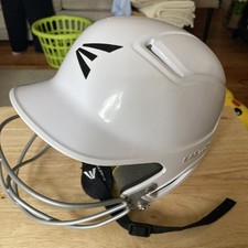 White EASTON Softball w/ Face Mask Youth Large Game Ready Fit 2