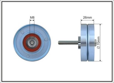 Umlenk-/Führungsrolle Keilrippenriemen CAFFARO 264-03 für ER MAZDA GG CX MX BK 3