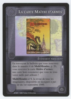 La Carte Maître D' Armes Middle-Earth FRENCH PROMO - MINT & UNPLAYED