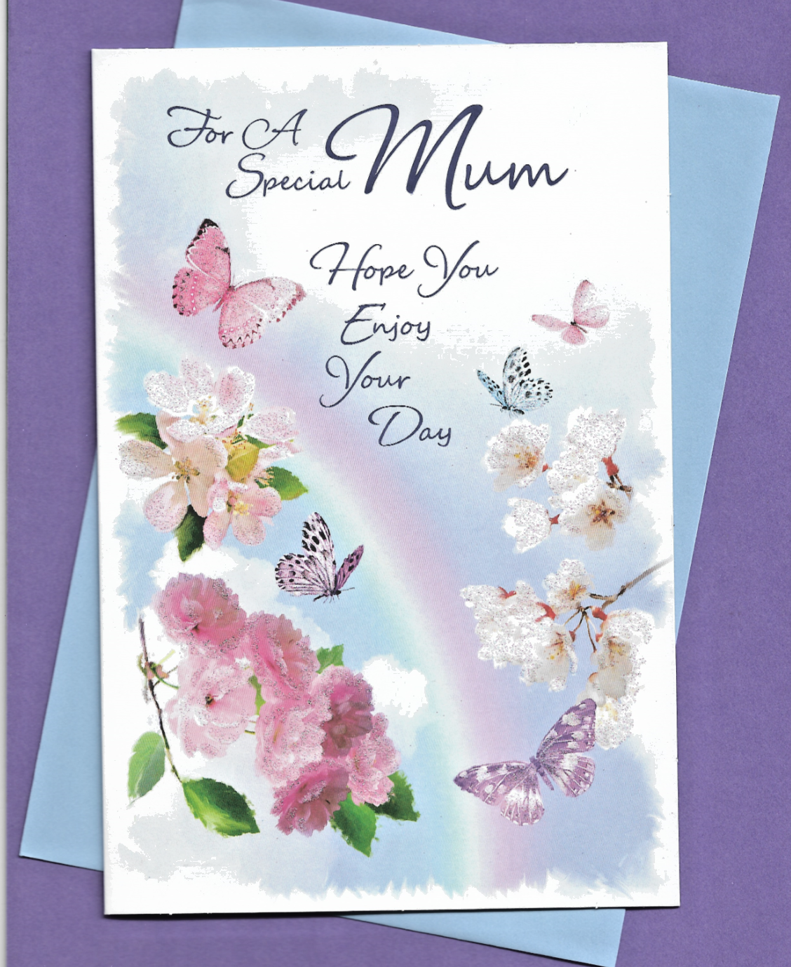 MUM Happy Birthday Card 9""x6"" Special Verse Lovely Message Nice Flowers