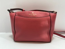 Kate Spade Monica Pebbled Leather Zip Crossbody Pomegranate Pre-Owned