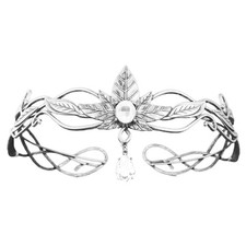 Vintage Russian Goddess Forehead Ornament Crown Cosplay Headdress Alloy Leave...