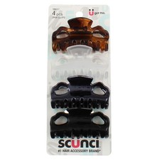 2 Pack Scunci U Got This Jaw Clips, Assorted, 38657, 4 Ct