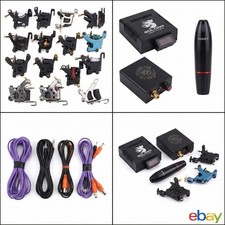 HUGE Tattoo Lot 15 Machines MAST Rotary Pen  14 Coil Power Supplies Dragonhawk