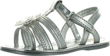 Disney Frozen Girls Elsa and Anna Silver Fashion Sandals