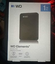 WD Elements 1TB Portable External HDD USB-C USB-Powered for PC/Mac