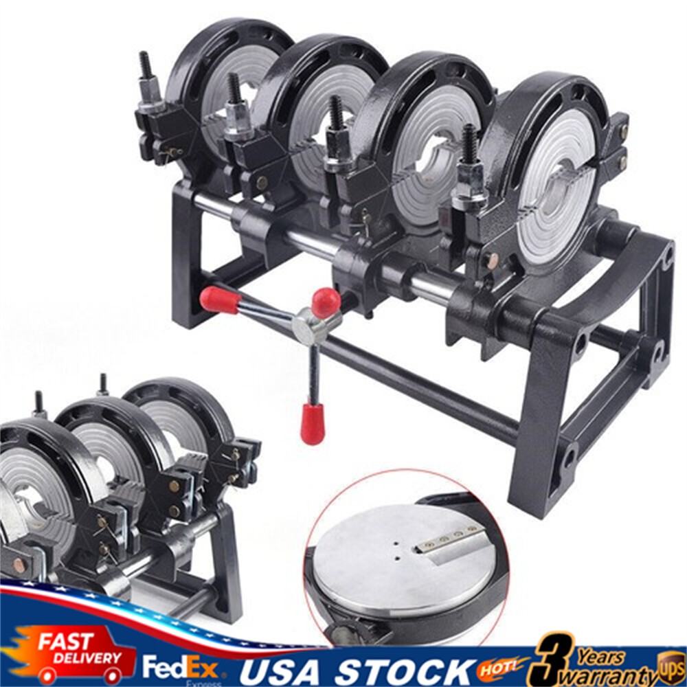 Manual Piping Pipe Fusion Welder 4 Clamps HDPE PP PE Butt Fusion Welding Machine