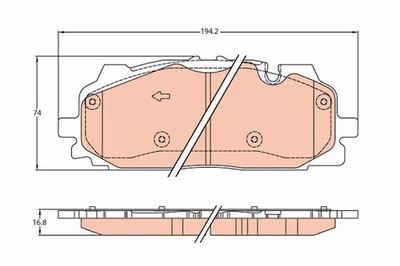 Bremsbelagsatz Scheibenbremse TRW GDB2158 für AUDI Q7 4MG 4MB VW TOUAREG CR7 RC8
