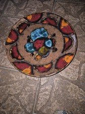 Großer Ruscha Keramik Wandteller / Schale 36 cm 717/3 Lava Glasur Vintage 70er