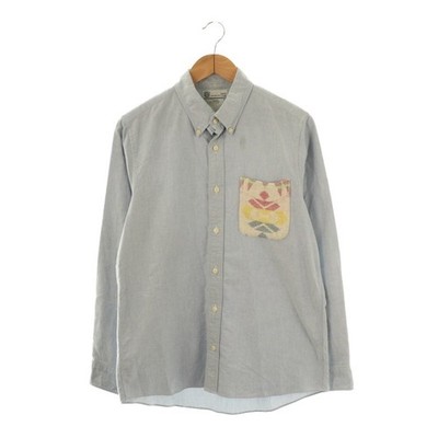 VISVIM V+V B.D. NT.BLANKET SHIRT L/S shirt button down 2 blue /MI  OS  AD Men's
