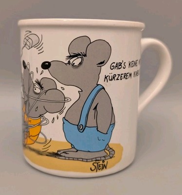 Uli Stein Maus Tasse Becher 1995 Kaffeetasse IT Nerd Computer Motivtasse 