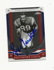 GINO    MARCHETTI     COLTS      AUTOGRAPHED    CARD