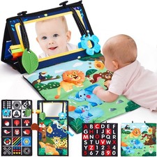 hahaland Giochi Montessori 0 3 6 12 Mesi Specchio Neonato Libro Sensoriale con