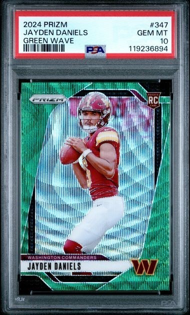 Jayden Daniels Panini Prizm #347 Green Wave