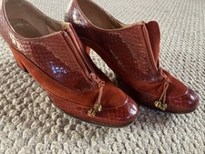 A'mano Bootier 1960s Vintage Brown Leather Size 6.5 Narrow Made in USA