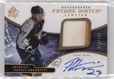 2008-09 SP Authentic Future Watch Limited 24/100 Patric Hornqvist #205 Auto 9a0