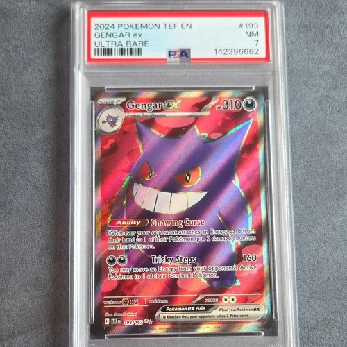 Pokémon Gengar EX 193/162 SV05 Temporal Forces Ultra Rare Holo Stage 2 PSA 7