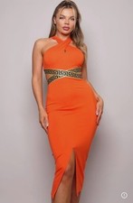 Halter Neck Cut Out Bodycon Dress 