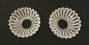 Vintage Crystal Chandelier Candle Cups Bobeches Replacement Parts Set of (2)