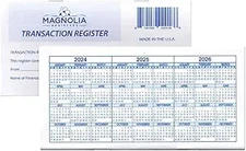 12 Checkbook Registers Ledger 2024-2026 for Personal Finance