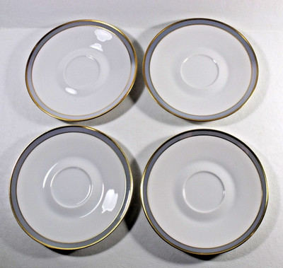 4 Rosenthal GALA BLUE 6-1/2'' Saucers EXCELLENT