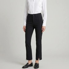 AYR Black The Sizzle Split Cuff Slim Stretch Trouser Pant Size 6