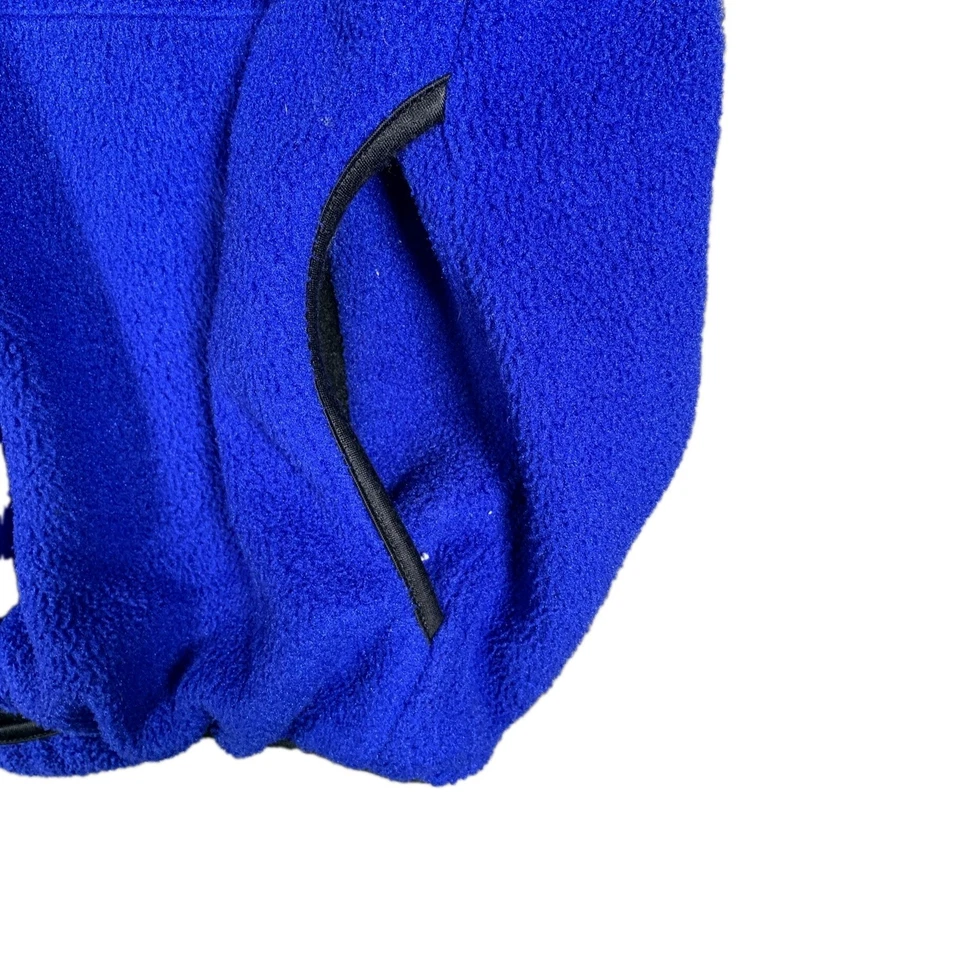 REI Sweater Men’s L Heavy Fleece Pullover Jacket 1/2 Zip Nylon Lining Blue - Image 3 of 4