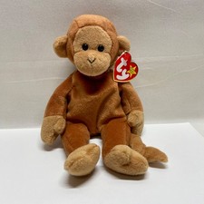 Vintage Ty Beanie Baby Bongo Monkey 1995 Retired PVC Pellets Rare See Tags 