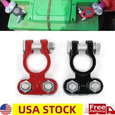 2pcs Negative Positive Car Battery Cable Terminals Top Post Connectors Clamp 2pcs Negative Positive Car Battery Cable Terminals Top Post Connectors Clamp