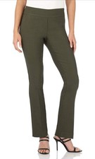 Rekucci Women's Ease Into Comfort Straight Leg Pant With Tummy Control