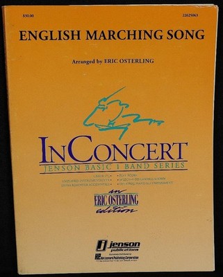 English Marching Song Sheet Music Score Book Jensen Young Band In Concert