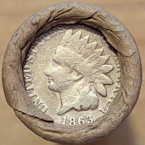 OLD BANK ROLL~UNSEARCHED~I. H. ENDS 1863-VG+ (KEY Date) & 1895 (FULL LIBERTY)