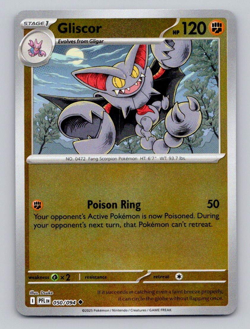 Reverse Holo Gliscor 050/094 Uncommon Phantasmal Flames Pokemon