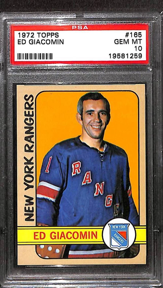 1972 Topps #165 ED GIACOMIN PSA 10 GEM-MT 19581259 