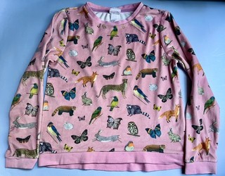 Niño Niños H&M Kelzuki Rosa Animal Suéter Terciopelo 8 10 Años