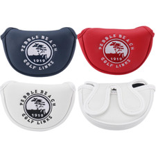 Pebble Beach Leather Golf Head Cover Fit Center Shaft Mid Mallet Putter Club